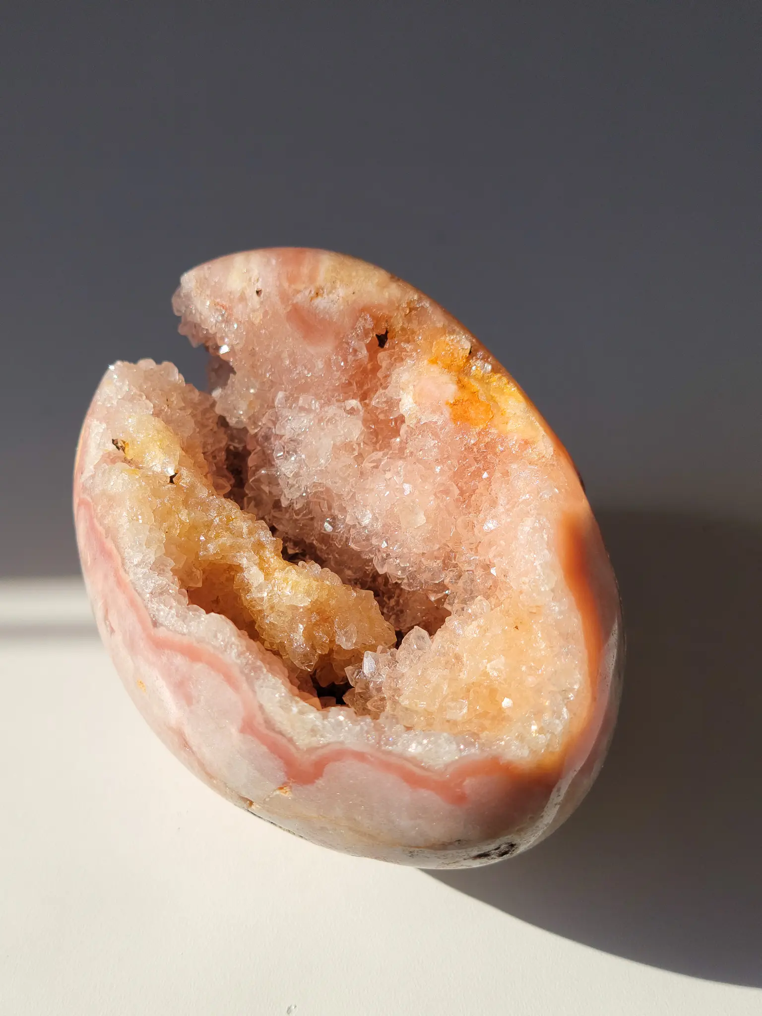 Druzy Agate Quartz Egg | Crystal Decor | Meditation Aid | Crystal Collector | Home Decor | Chakra Balancing