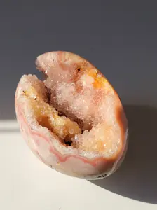 Druzy Agate Quartz Egg | Crystal Decor | Meditation Aid | Crystal Collector | Home Decor | Chakra Balancing