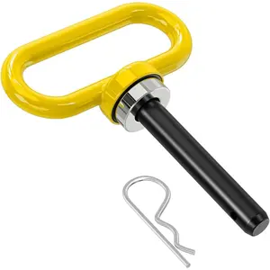 Niligft 1/2 Inch Diameter Heavy Duty Ultra Strong Neodymium Magnet Trailer Hitch Pin Yellow for  n Mower, Tractor, Towing Cargo, ATV Trailer