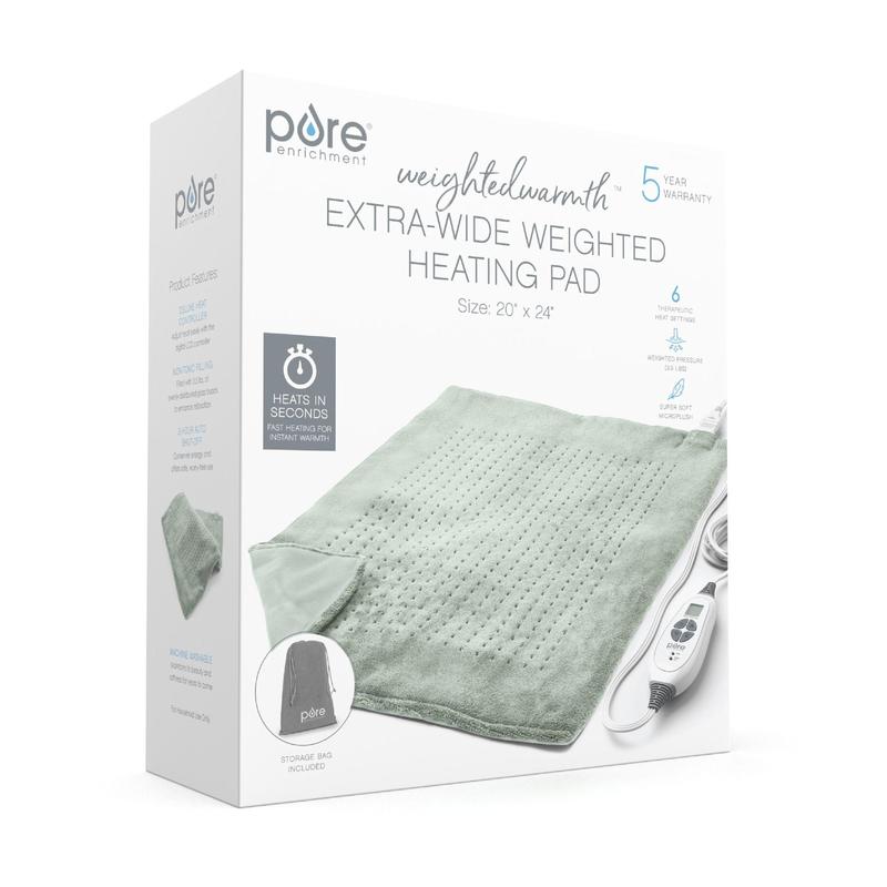 Pure Enrichment Weighted Warmth Extra Wide Heat ing Pad