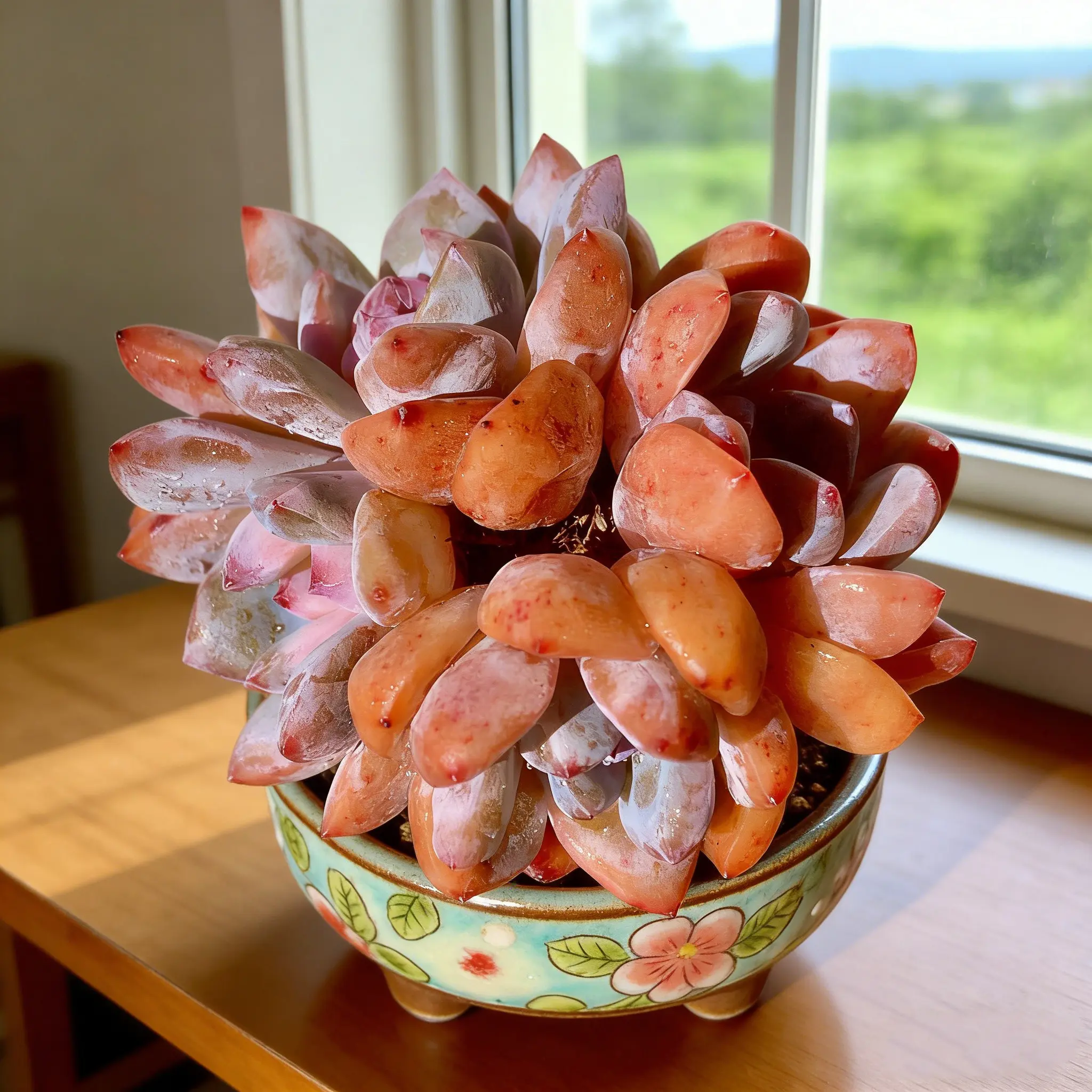Echeveria ‘Orange Monroe’ Live Succulent Plant | Vibrant Color Bare Root | Easy Care Beginner Friendly | Gift Idea | Home & Garden Decor | Trending TikTok Plant  ，：