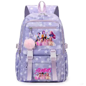 [2026】 1pc Backpack solid color women'sbackpack star print zipper closure Trendybackpack fashionable and versatile casualtrend suitable for students going to school,campus, going out to