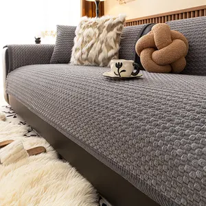 Plush Square Sofa Cushion Cover, Pet-Friendly, Multiple Colors Available, Non-Slip Home Protector for Single to Multi-Seater Sofas, Dustproof Sofa Slipcover, Universal Sofa Protector, Sofa Couch Covers