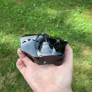 Large Raw Black Obsidian