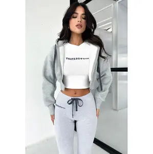 Bamba Cropped Jacket - Grey