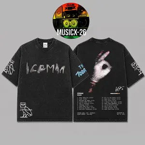 [X-26] Drake - Iceman Album 2026 Graphic Premium Acid Washed Cotton T-Shirt For Team Drizzy, Drake Fans Hip-Hop Shirt, Iceman Album Merch, Drizzy Fan Graphic Tee, Drake Concert Outfit