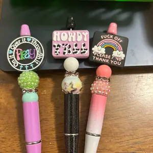 Beaded Pens Plastic Metal