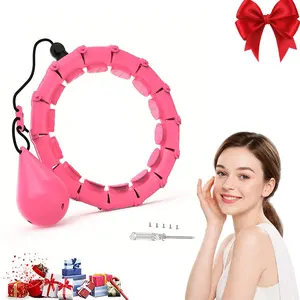 50 inch oversized Pilates ring with ball, 26 detachable connecting rings, 360 degree rotating smart circle, suitable for home exercise, Pilates, and home essentials