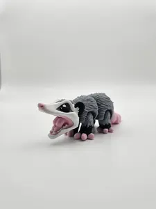 3D Printed Articulating Opossum Figurine Great Gift and Desk Figure