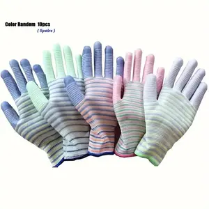 5 Pairs Garden Gloves, Anti-Slip Grip, Breathable, Alcohol-Free and Lead-Free, Waterproof, Fatigue-Resistant, Unisex Gardening and Outdoor Work Gloves