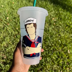 Steve Harrington Stranger Things Inspired Starbucks Cold Cup