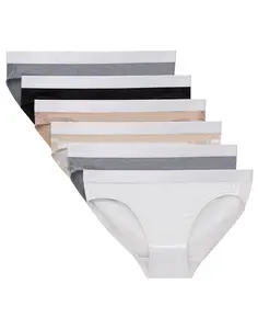 Hanes Originals Girls' Underwear Bikinis, 6-Pack, Cotton Stretch Assorted 6