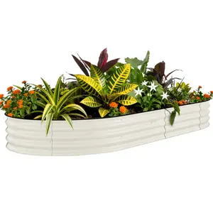 [FLASH SALE] Garvee 8' X 2' X 1.5' Rust-Resistant Galvanized Raised Garden Bed – Durable Metal Planter Box for Outdoor Flowers, Vegetables & Herbs – Easy Assembly, Anti-Cut Design –  240x60x45cm