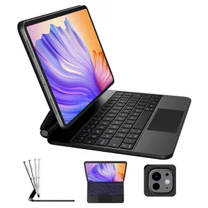 Magic Keyboard Case for iPad Air 11'' M2/M3 & iPad Pro 11'' 2st-4th Gen Magnetic Trackpad Keyboard with  Backlight & 135° Floating Stand