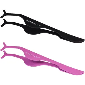 SHANY Kiss My Lash Faux Eyelash Applicator - Stainless Steel Applicator Tool Eyelash Extension Tweezers False Lash Remover Clip  Nipper