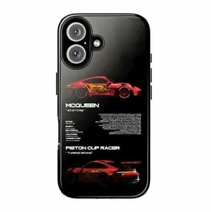Lightning McQueen x Sally Cars Couple Tough Case For iPhone 16/15/14/13/12/11/X/8/7 Plus Pro Max Mini - Cars Motorsport Phone Cover, Mens Gift