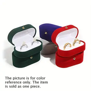 Double-ring earrings box, with a snap closure, a Valentine's Day gift storage and display packaging box, with an elegant and upscale style - display and packaging supplies