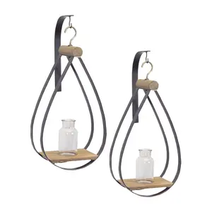 Melrose International Hanging Bottle Vase - Set of Two
