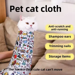Cat Wrap Cat Cloth Bag Fixation Cut Nail Control Cat Anti-Scratch Anti-Bite Anti-Cat Hair Artifact Binding Cat Grooming Bag Hundred Patch