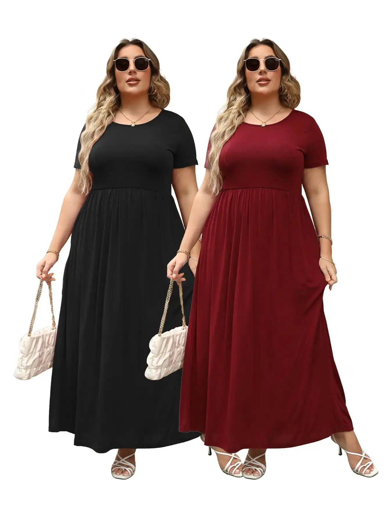 Black*1 pc+Burgundy*1 pc