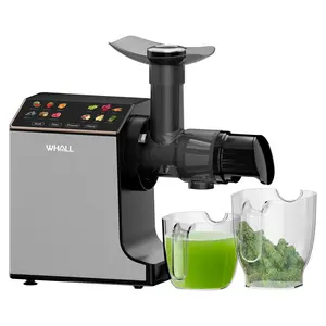 whall Masticating Slow Juicer, Professional Stainless Juicer Machines for Vegetable and Fruit, Touchscreen Cold Press Juicer with 2 Speed Modes