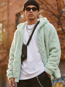men's solid drop shoulder drawstring zip up hooded jacket, fall jackets for men, casual regular fit warm pocket long sleeve outerwear for fall & winter, men's clothes for daily wear winter jacket, menswear
