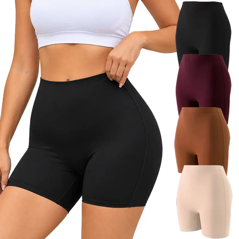 FINETOO 4PCS Women’s Seamless Boyshort Underwear, High Waisted No Show Boxer Briefs, Anti Chafing Cooling Breathable Under Dress Shorts, No Panty Lines No Roll, S-3XL Womenswear