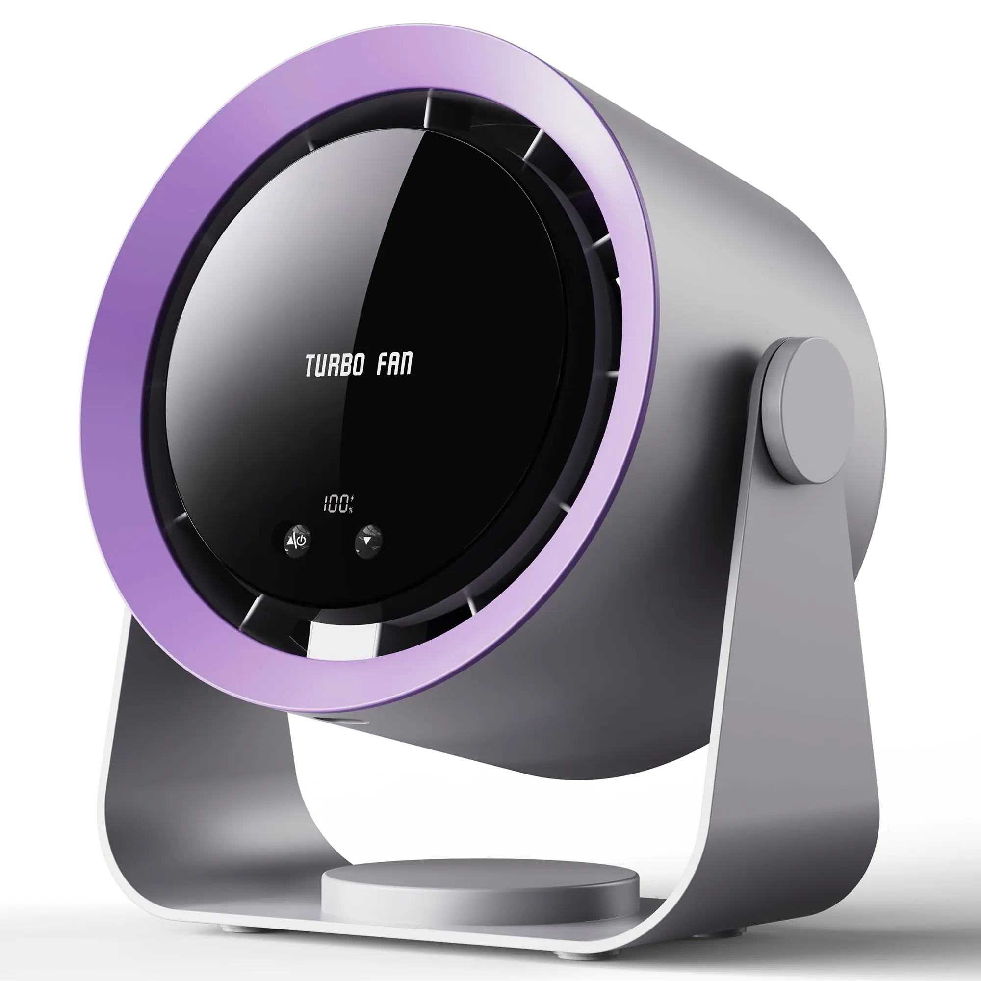 Portable Desk Fan  Rechargeable Table fan with Turbo Airflow - 100 Speed Digital Display&105° Adjustable Tilt - Wall Mount Small Desk Cooling Fan for Bedroom Office Home Travel Camping