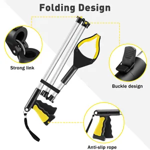 Volmees Folding Grabber Reacher Tools 43 Inches, Magnets - Rugged Gripper Reachers for Disabled & Seniors Heavy Duty - reachers and Grabbers for Seniors - Trash Grabber Tool and Pickers Heavy Duty