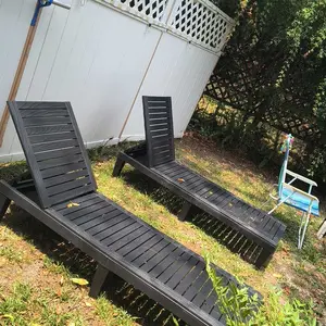 RIWENGO Patio Chaise Lounge  Set of 2 Outdoor Lounge  Adjustable Backrest Chaise Loungers for Outside Poolside Backyard Lawn Deck chair furniture