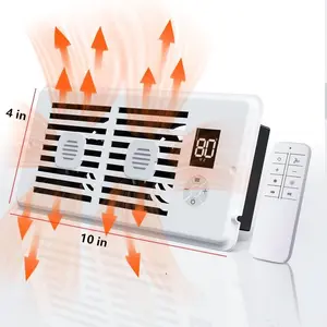 Cooling and heating universal 4×10 inch; pressurized air conditioning ventilation fan, dual fans, 10 speeds, adjustable, with remote control.