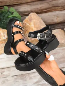Women's Fashionable Platform Sandals, Casual Versatile Platform Sandals for Beach, Fashionable Shoes for Daily Wear, Girl, Flatform