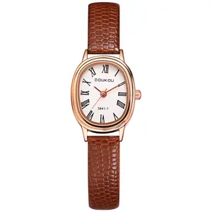OIDEA Women's Dainty Vintage Quartz Analog Dress Watch - Small Rectangular-Oval Case, PU Leather Band, Roman Numerals, Watches for Women summerwins summerwins,summerwins