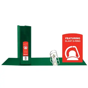 Bazic  BAZIC 2" Green Slant-D Ring View Binder w/ 2 Pockets Pack of 12