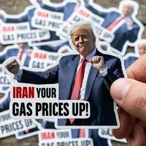 Sticker 2 Pack your gas prices up, I did that meme Anti Trump Stickers, Trump gas station Decal1