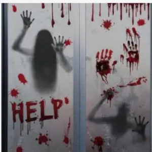 Halloween bat decorations for outdoor and indoor, Halloween party supplies stickers, suitable for walls, windows, home kitchen horror decoration set waterproof