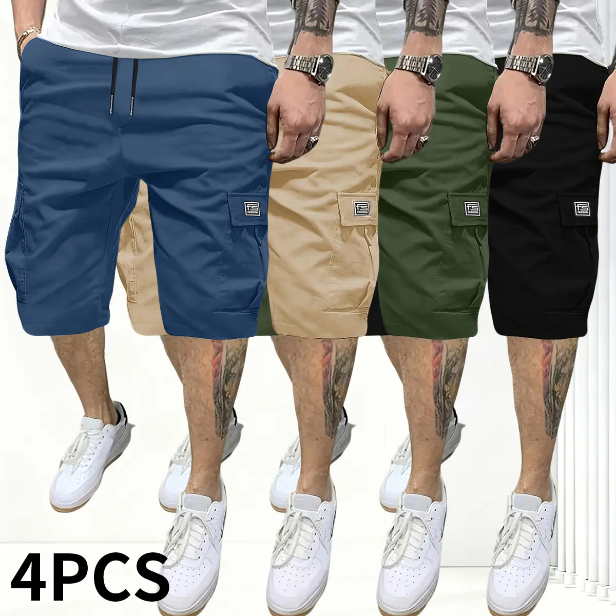 Blue + Khaki + Army Green + Black