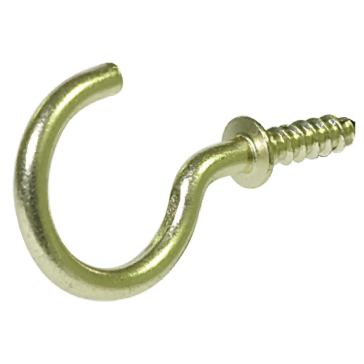 212 MAIN Solid Brass Cup Hook - 0.875 in. Wall/Storage/U-Shaped Hook, Brass Finish, Carded Packaging, Wall Hook
