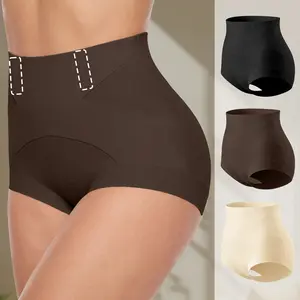 MORELECT 1/3 pcs high-waisted women’s underwear, front cross design with boned anti-roll waistband, non-slip, no ride-up, breathable lightweight summer fit, gentle shaping everyday panties