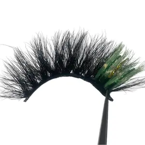 Green Glitter lashes Eyelashes