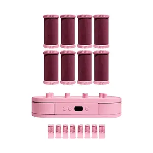Mermade Hair Digital Hot Rollers - 8 Jumbo Rollers for Volume & Shine - Fast Heating in 60 Seconds - LCD Display & Custom Heat Settings - Travel-Friendly Design