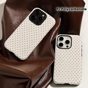 Simple black dot pattern,  durable, shock-absorbing two-in-one mobile phone case, suitable for iPhone 16 15 14 13 12 11 and other series models, can be given as a gift to friends or family