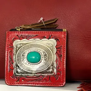 Leather coin/card wallet