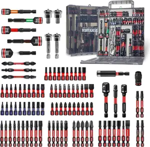 98 count 1/2 Impact  Bits Set,  S2 Steel (Phillips/Slotted/Square/Torx/Hex/ Torx) Driver Bits Tips,Impact Bit Holder and Nut Driver with Grey Storage Box Case
