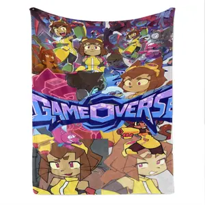 Gameoverse Kit Throw Blanket, Soft Flannel Fleece Cartoon Character Blanket for Couch Bed Sofa, Cozy Gamer & Fan Gift, Gaming Room Decor, Birthday Christmas Gift for Kids Teens