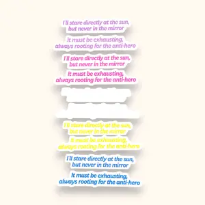 Sun & Hero Mirror Cling Duo | Window Cling | Decal | Anti TS Mirror Clings Decor Decorative