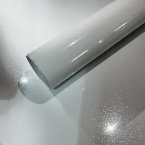 PET Ultra Glossy White Pearl Glitter Metallic Car Vinyl Wrap Film Self Adhesive Air Release DIY Sticker Motorcycle Decal, Vinyl Decals
