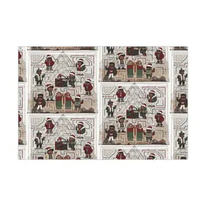 Retro Holiday Characters Gift Wrap Paper — Festive Vintage-Inspired Wrapping Sheets