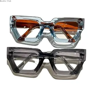 3-Pair Y2K Oversized Frame Glasses for Women, Leopard Print and Clear Lens Anti-Blue Light Eyewear, Retro Fashion Decorative Glasses, Lightweight Comfortable Computer Glasses for Daily Office, Screen Use and Casual Street Style