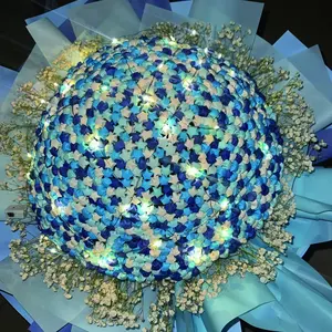 540 Sheets Of Star Folding Paper, With Blue And Yellow Gradient Colors, Can Fold Out Many Stars And Put Them Into A Transparent Bottle, Beautiful And Suitable For Decoration